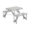 Table en aluminium pliante portative de camping avec des chaises